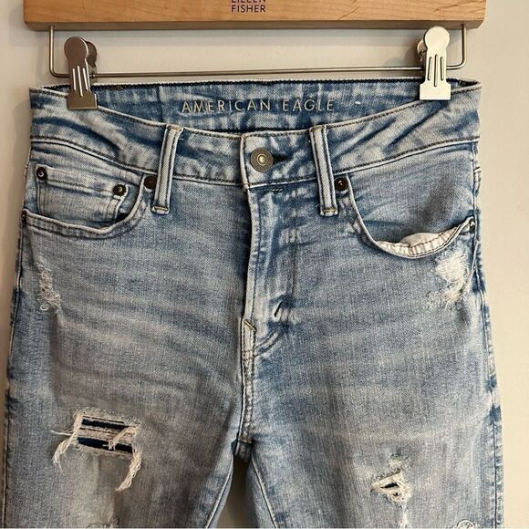 American Eagle Athletic Skinny distressed jean size 28x30 - Picture 4 of 8